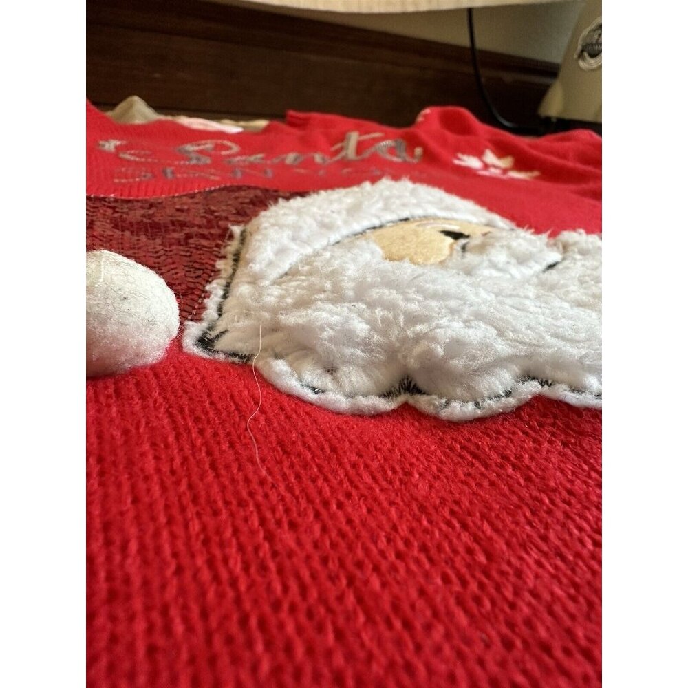 No‎ Boundaries Women Santa Saw Your Insta Pics, Ugly Christmas Sweater Large - Picture 3 of 7